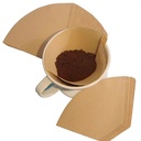 ورق فلتر القهوة من Primo Plus مكون من 100 قطعة لتصفية وتنقية القهوة من الشوائب ( باللون البني ) - Image 7