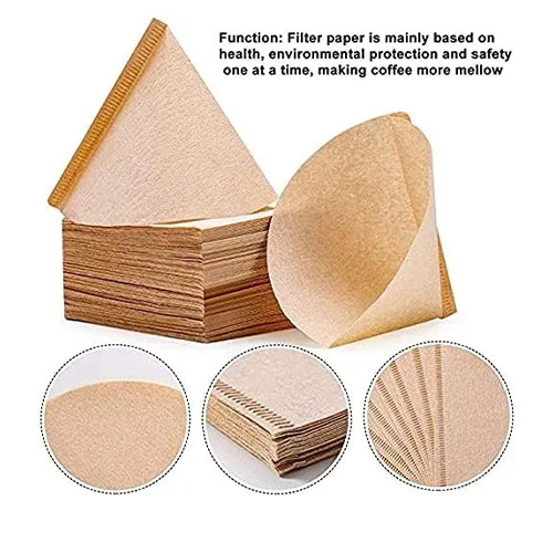 ورق فلتر القهوة من Primo Plus مكون من 100 قطعة لتصفية وتنقية القهوة من الشوائب ( باللون البني ) - Image 13