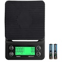 ميزان القهوة الإلكتروني مع مؤقت مدمج وشاشة LCD  باللون الاسود... - Image 3