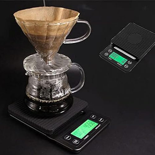 ميزان القهوة الإلكتروني مع مؤقت مدمج وشاشة LCD  باللون الاسود... - Image 8