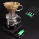 ميزان القهوة الإلكتروني مع مؤقت مدمج وشاشة LCD  باللون الاسود... - Image 8