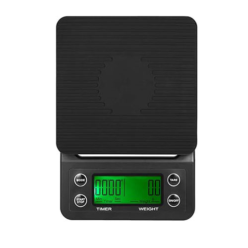 ميزان القهوة الإلكتروني مع مؤقت مدمج وشاشة LCD  باللون الاسود... - Image 9