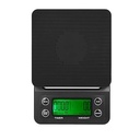 ميزان القهوة الإلكتروني مع مؤقت مدمج وشاشة LCD  باللون الاسود... - Image 9