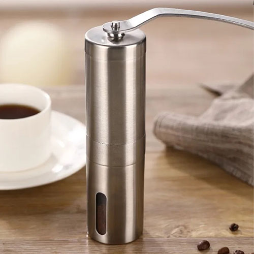 مطحنة قهوة يدوية احترافية مطحنة يدوية بتروس فولاذية لطحن دقيق - Image 4