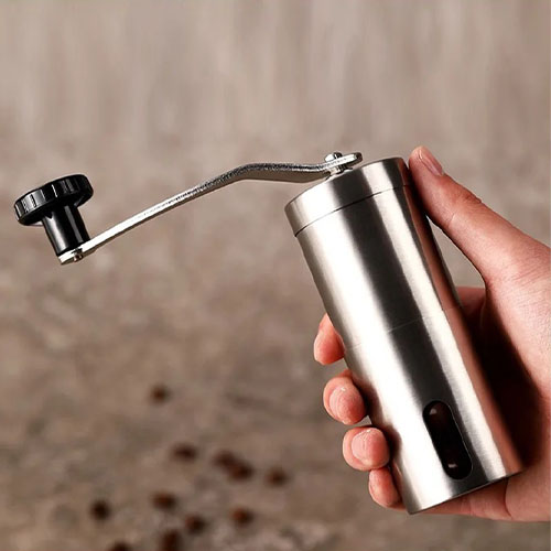 مطحنة قهوة يدوية احترافية مطحنة يدوية بتروس فولاذية لطحن دقيق - Image 5