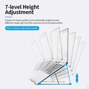 حامل الكمبيوتر المحمول والايباد قابل للطي والتعديل بـ 7 مستويات. - Image 4