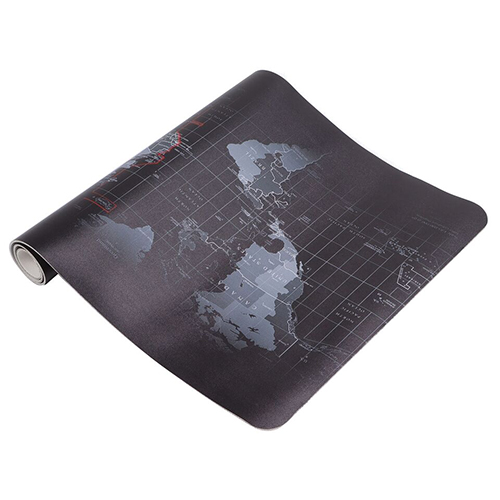 سجاجة لوحة المفاتيح والماوس على شكل خريطة باللون الاسود - Image 7