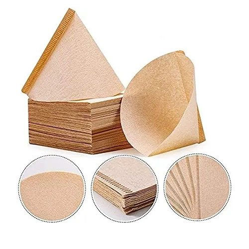 ورق فلتر القهوة من Primo Plus مكون من 100 قطعة لتصفية وتنقية القهوة من الشوائب ( باللون البني )