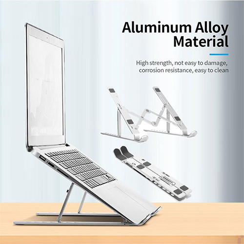 حامل الكمبيوتر المحمول والايباد قابل للطي والتعديل بـ 7  مستويات.