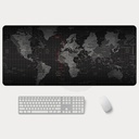 سجاجة لوحة المفاتيح والماوس على شكل خريطة باللون الاسود